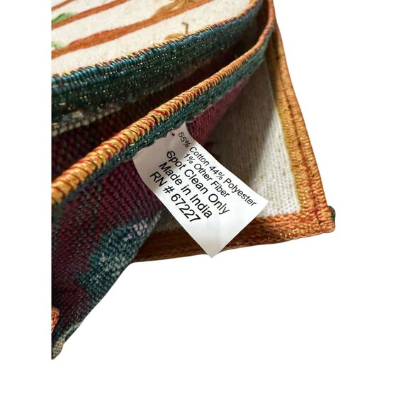 Autumn Fall Harvest Pumpkin Tapestry Placemats Set of 4 Made in India 12" x 18" - Picture 5 of 7